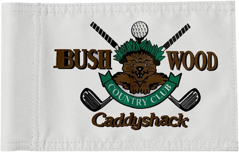 2BUT Standard Bushwood Country Club Golf Pin Flag - Practic Putting Green Flag For Backyard Garden - Double-Sewn 600D Nylon Miniature Pin Flag - Regulation Tube Flag (BWD 8"X6") - Image 1